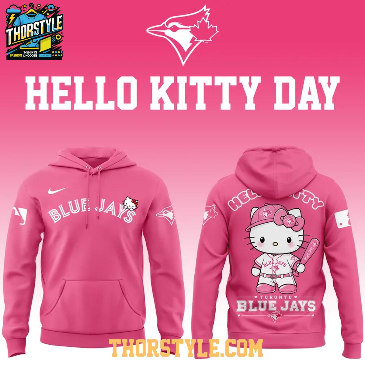 Toronto Blue Jays x Hello Kitty Game 2026 All Hot Pink Hoodie T-Shirt Toronto Blue Jays x Hello Kitty Game 2026 All Hot Pink Hoodie T-Shirt