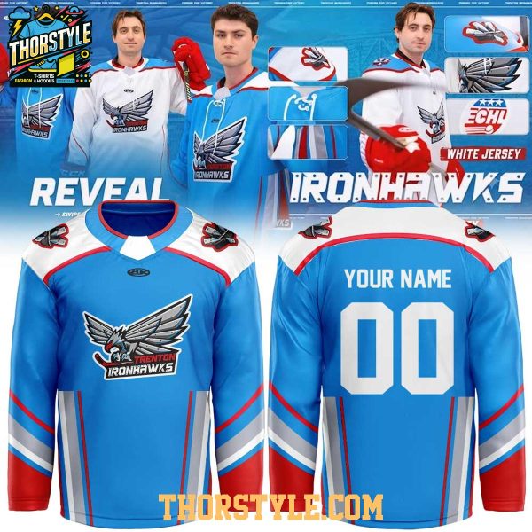 Trenton Ironhawks x Inaugural Seasonal 2026 Night Personalized Hockey Jersey