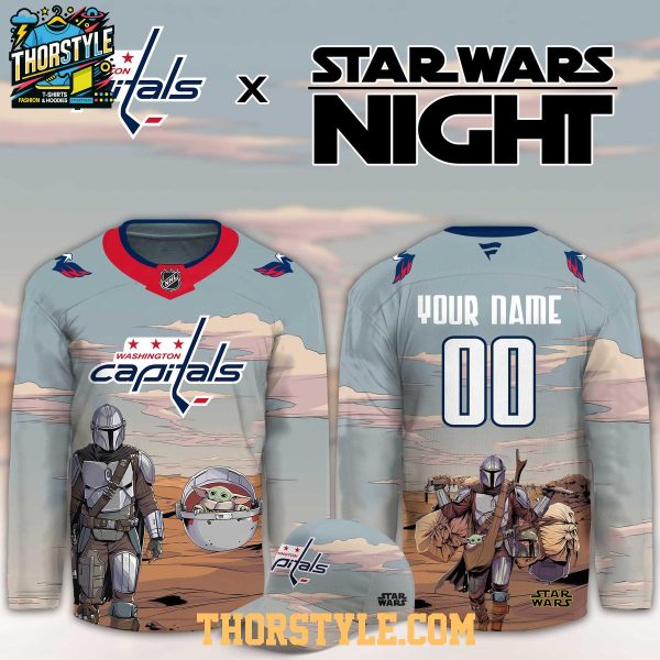 Washington Capitals Star Wars Night 2026 Grogu Game Custom Hockey Jersey