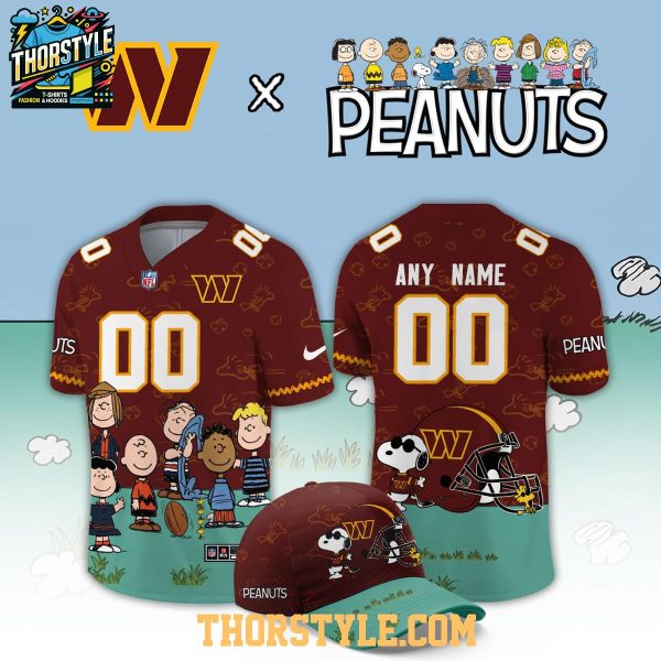 Washington Commanders Peanuts 2026 Christmas Night Custom Football Jersey