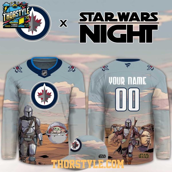 Winnipeg Jets Star Wars Night 2026 Grogu Game Custom Hockey Jersey