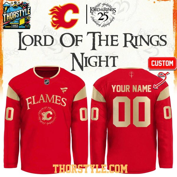 Calgary Flames 2026 The Lord of The Rings 25th Anniversary Personalized Jersey