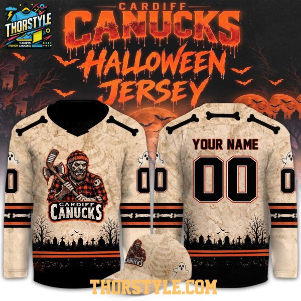 Cardiff Canucks 2026 Happy Halloween x Hockey Game Night Custom Jersey