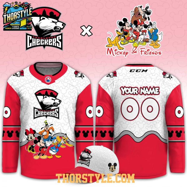 Charlotte Checkers x Mickey And Disney Friends 2026 Hockey Jersey