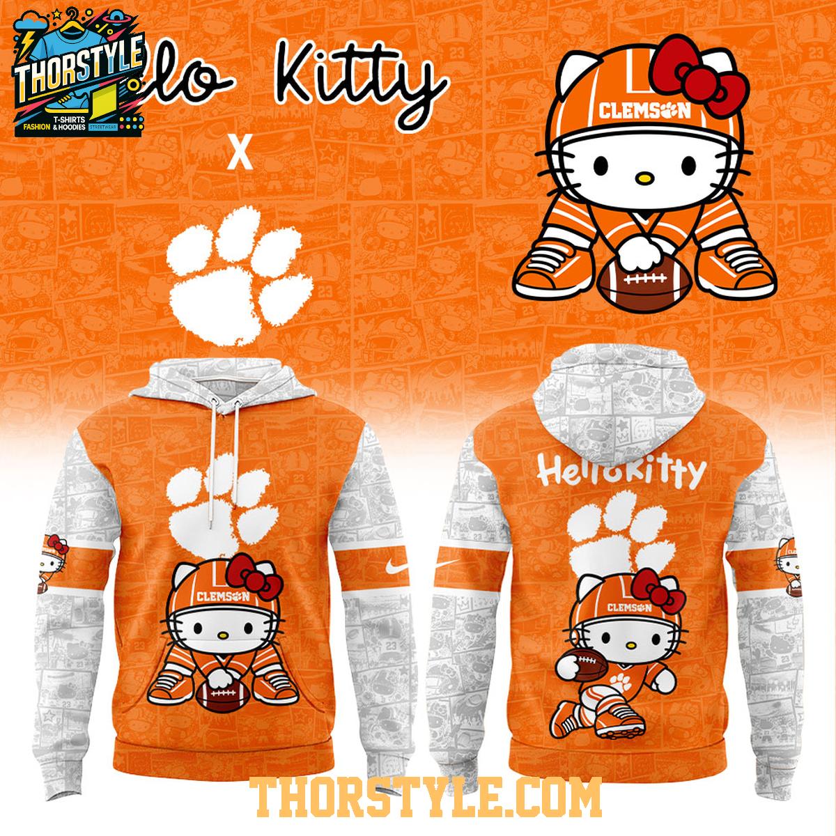 Clemson Tigers Hello Kitty x NCAA 2026-2027 Christmas Hoodie T-Shirt Clemson Tigers Hello Kitty x NCAA 2026-2027 Christmas Hoodie T-Shirt