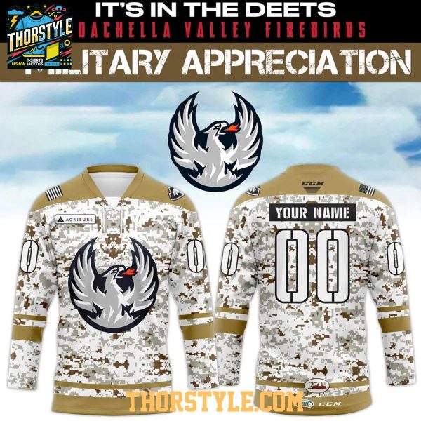 Coachella Valley Firebirds Military Night 2026 Digital Camo Personalized Hockey Jersey