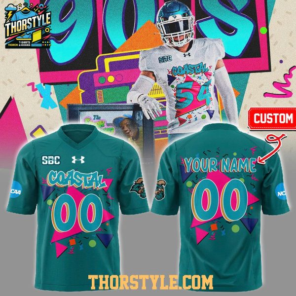 Coastal Carolina Chanticleers 2026 Friday Night ’90s Thread Football Jersey