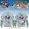 Columbus Blue Jackets x Peanuts 2026 Snoopy Christmas Night Hoodie Shirts