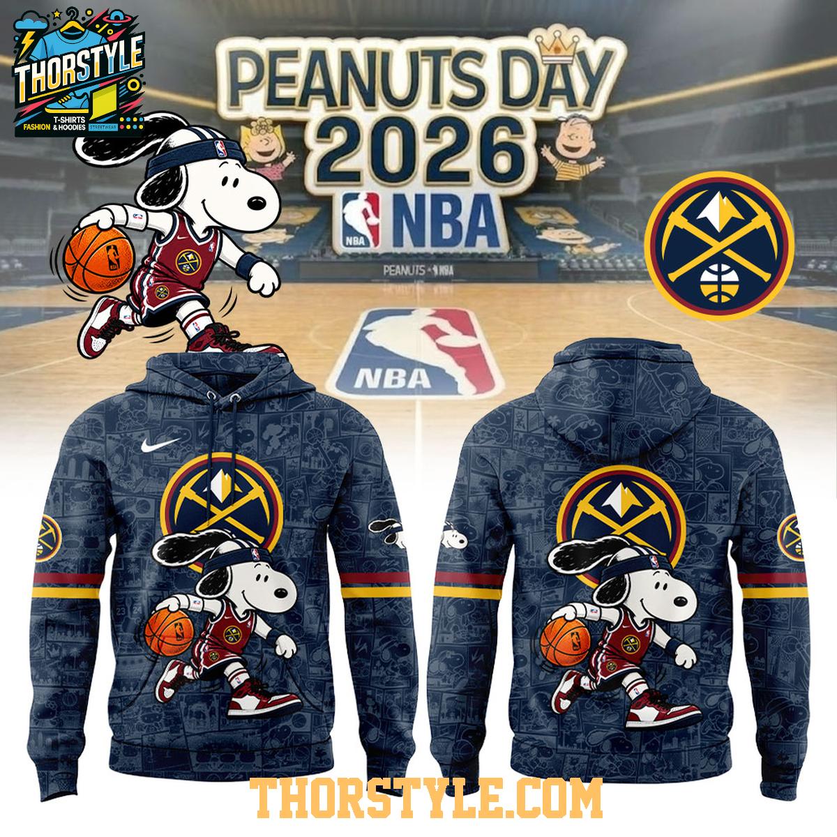 Denver Nuggets 2026 Peanuts Day X-mas Game Hoodie T-Shirt Denver Nuggets 2026 Peanuts Day X-mas Game Hoodie T-Shirt