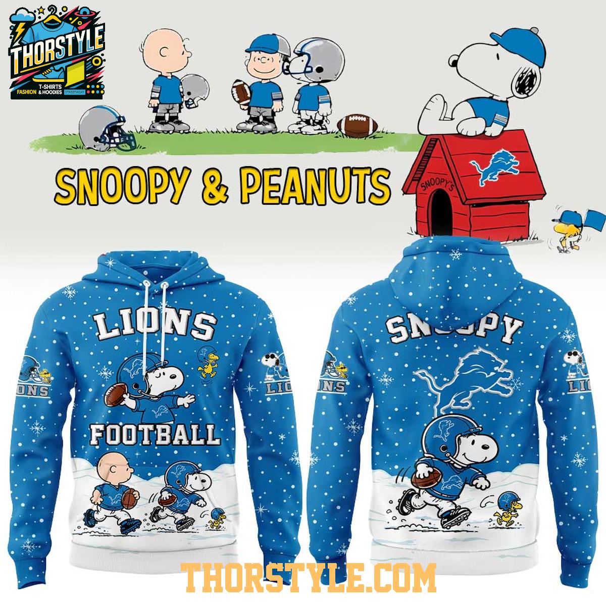 Detroit Lions Peanuts & Snoopy 2026 Christmas Night Hoodie T-Shirt Detroit Lions Peanuts & Snoopy 2026 Christmas Night Hoodie T-Shirt