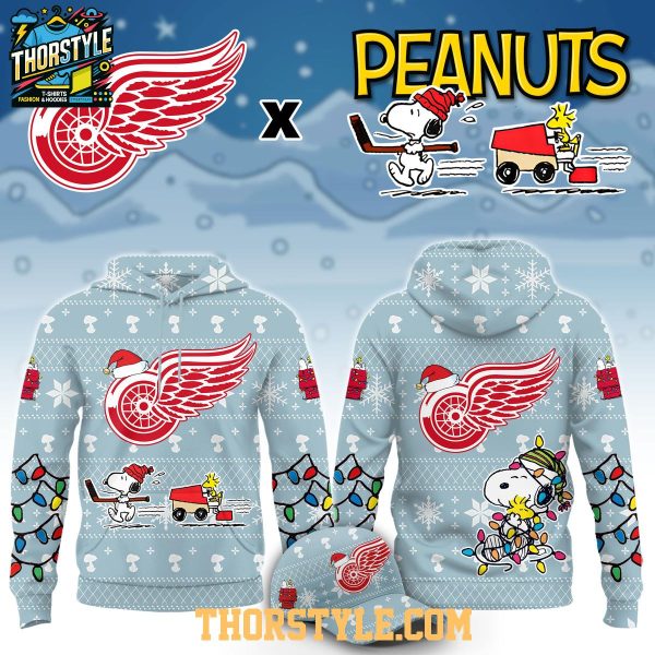 Detroit Red Wings x Peanuts 2026 Snoopy Christmas Night Hoodie Shirts