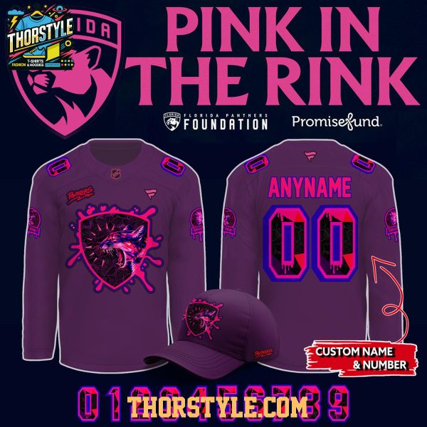 Florida Panthers 2026 Pink In The Rink Night Personalized Hockey Jersey