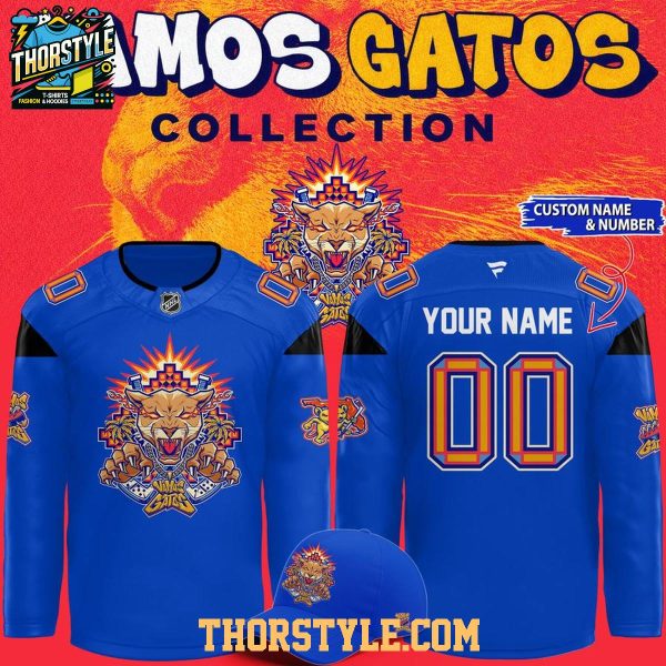 Florida Panthers Vamos Gatos Heritage 2026 Personalized Hockey Jersey