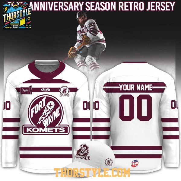 Fort Wayne Komets 75th Anniversary Night Of Throwback Vibe Hockey Jersey