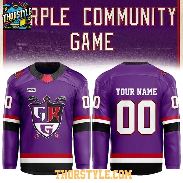 Grand Rapids Griffins Purple Community 2026 Christmas Hockey Jersey