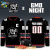 Hartford Wolf Pack x Emo Night 2026 All Black Personalized Hockey Jersey
