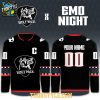 Hartford Wolf Pack x Emo Night 2026 All Black Personalized Hockey Jersey