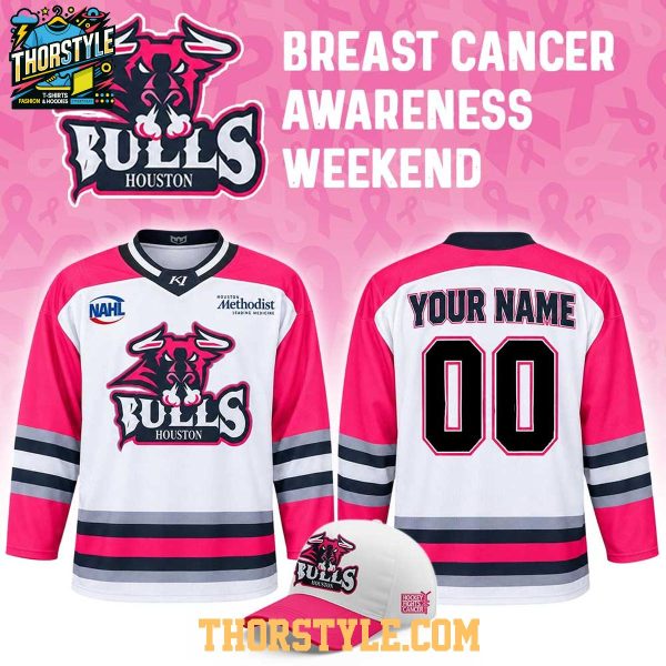 Houston Bulls 2026 Breast Cancer Awareness Tribute Night Hockey Jersey