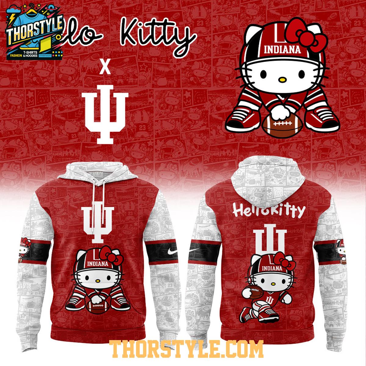 Indiana Hoosiers Hello Kitty x NCAA 2026-2027 Christmas Hoodie T-Shirt Indiana Hoosiers Hello Kitty x NCAA 2026-2027 Christmas Hoodie T-Shirt