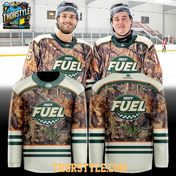 Indy Fuel x Mossy Oak Camo Night Themed Personalized Hockey Jersey 2026
