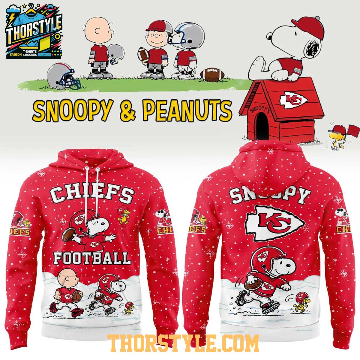 Kansas City Chiefs Peanuts & Snoopy 2026 Christmas Night Hoodie T-Shirt Kansas City Chiefs Peanuts & Snoopy 2026 Christmas Night Hoodie T-Shirt
