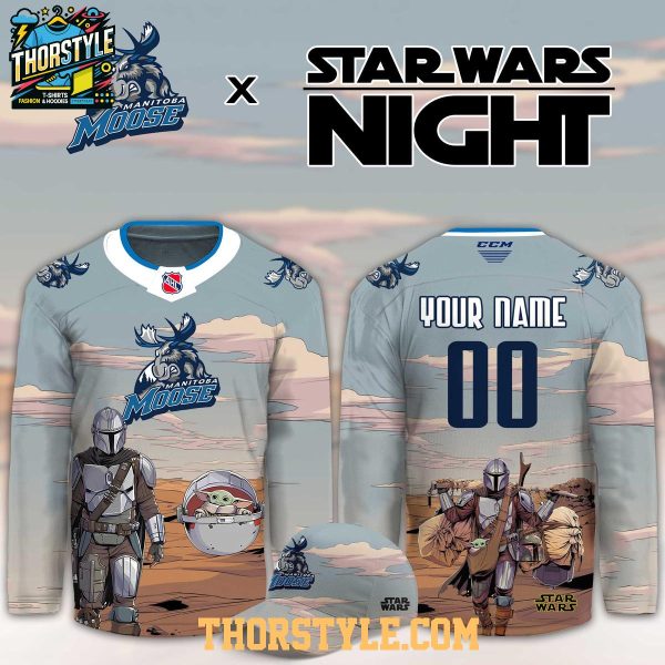 Manitoba Moose Star Wars 2026 Grogu And Baby Yoda Custom Hockey Jersey
