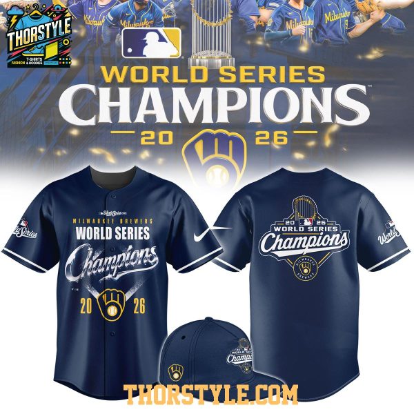 Milwaukee Brewers 2026 World Series Champions Locker Room Baseball Jersey