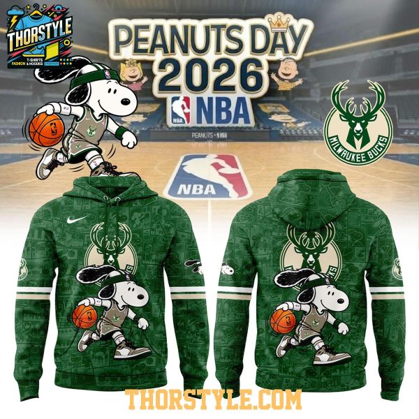 Milwaukee Bucks 2026 Peanuts Day X-mas Game Hoodie T-Shirt
