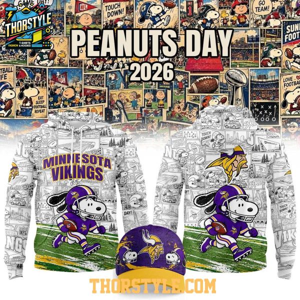 Minnesota Vikings 2026 Peanuts NFL Game Day X-mas Game Hoodie T-Shirt