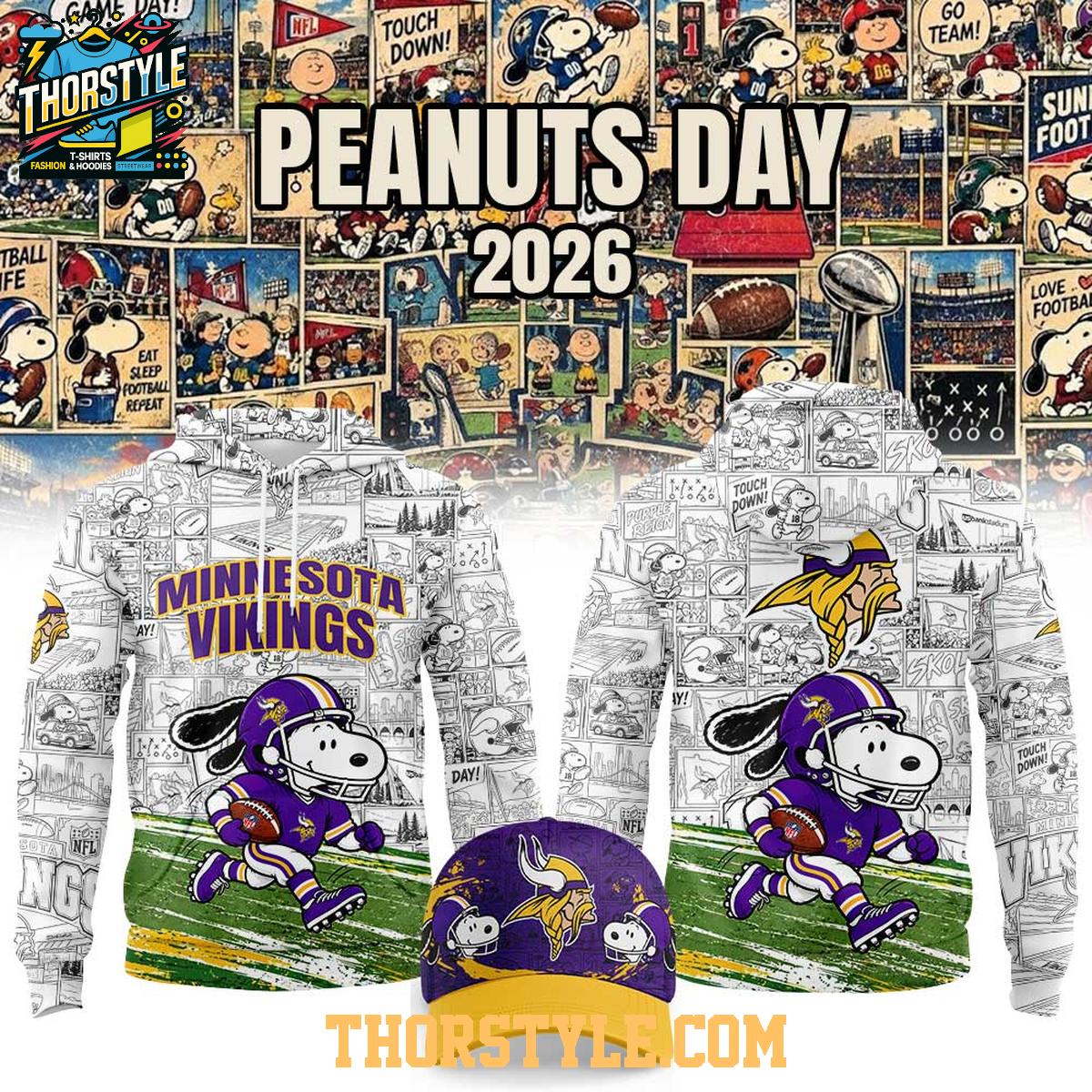 Minnesota Vikings 2026 Peanuts NFL Game Day X-mas Game Hoodie T-Shirt Minnesota Vikings 2026 Peanuts NFL Game Day X-mas Game Hoodie T-Shirt