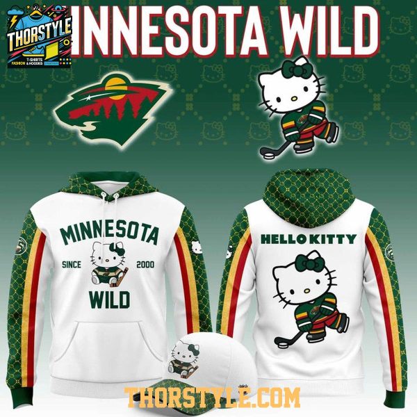 Minnesota Wild 2026 Hello Kitty Since 2000 Hockey Game Hoodie Shirts