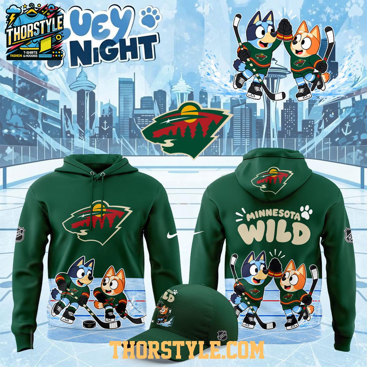 Minnesota Wild Bluey Day 2026 Hockey Game Celebrate Hoodie T-Shirt Minnesota Wild Bluey Day 2026 Hockey Game Celebrate Hoodie T-Shirt