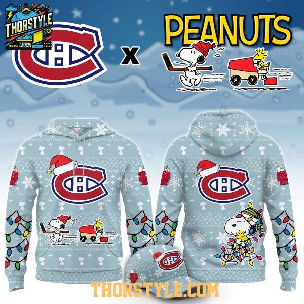 Montreal Canadiens Peanuts 2026 Hockey Christmas Night Hoodie Shirts