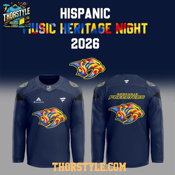 Nashville Predators Hispanic Music Heritage Night Custom Hockey Jersey 2026
