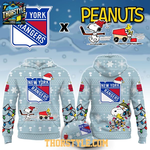 New York Rangers x Peanuts 2026 Snoopy Christmas Night Hoodie Shirts