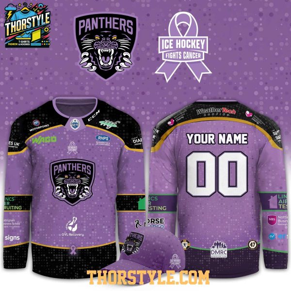 Nottingham Panthers 2026 Fights Cancer Purple Personalized Hockey Jersey