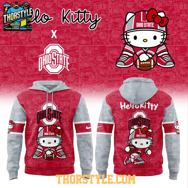 Ohio State Buckeyes Hello Kitty x NCAA 2026-2027 Christmas Hoodie T-Shirt