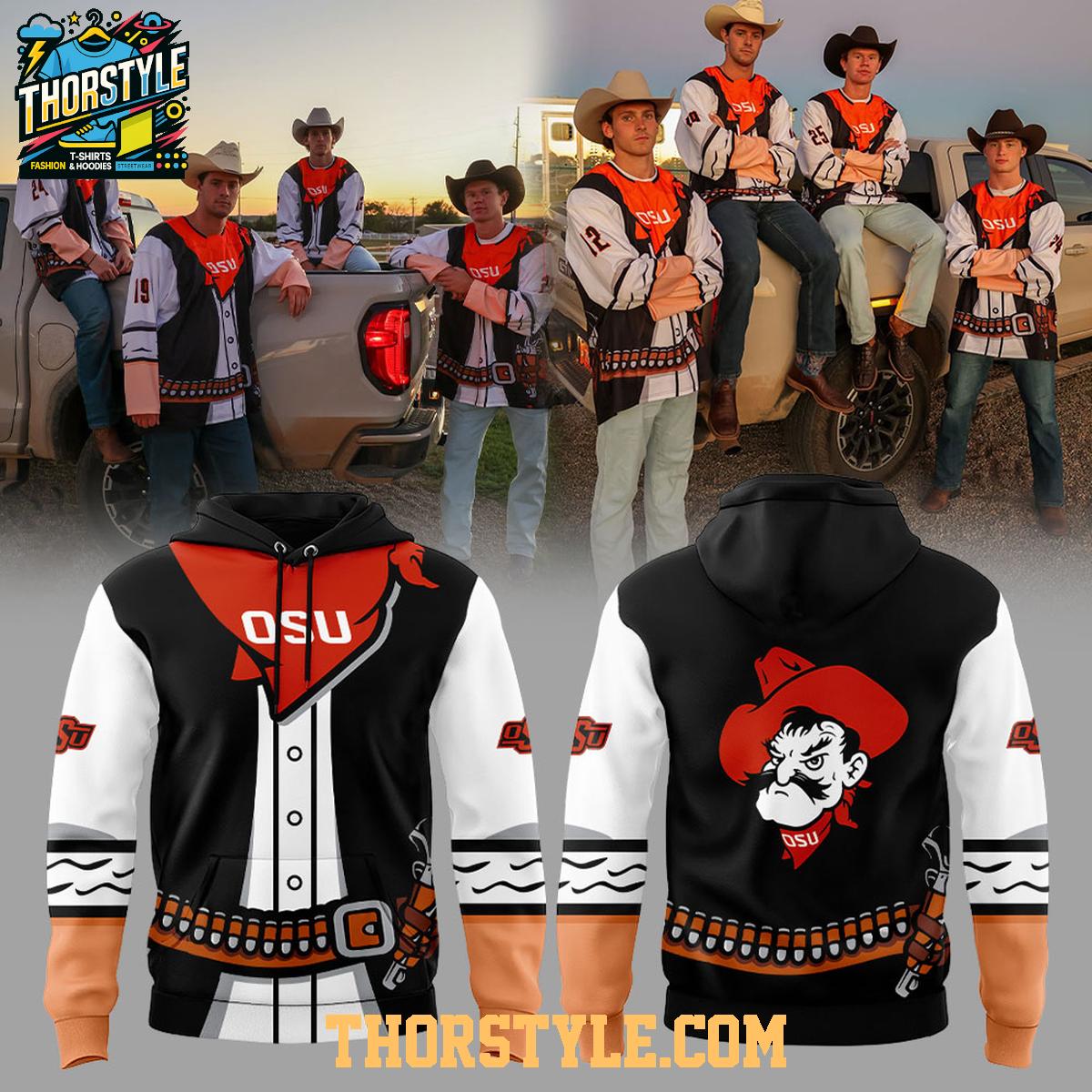 Oklahoma State Cowboys 2026 Western Night Hockey Game Hoodie Shirts Oklahoma State Cowboys 2026 Western Night Hockey Game Hoodie Shirts
