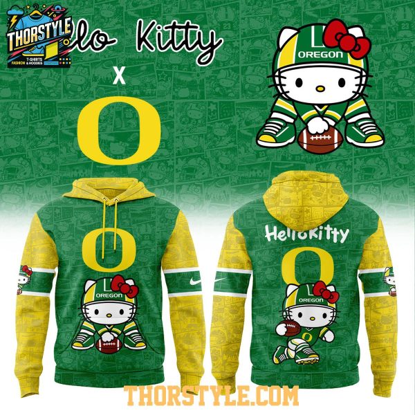 Oregon Ducks Hello Kitty x NCAA 2026-2027 Christmas Hoodie T-Shirt
