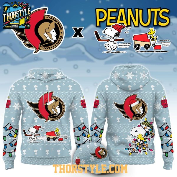 Ottawa Senators x Peanuts 2026 Snoopy Christmas Night Hoodie Shirts