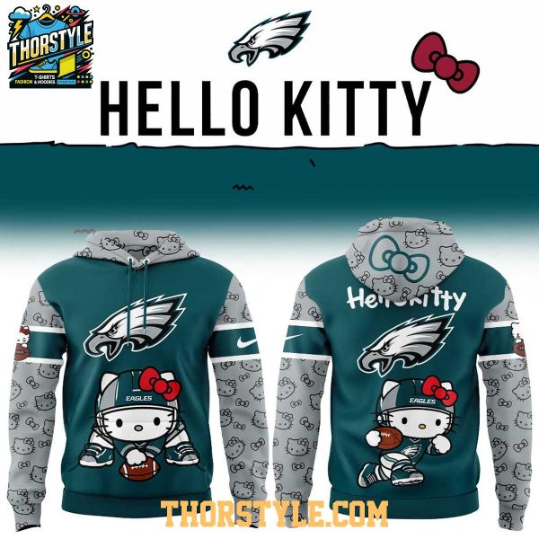 Philadelphia Eagles Hello Kitty x NFL Game 2026-2027 Christmas Hoodie T-Shirt