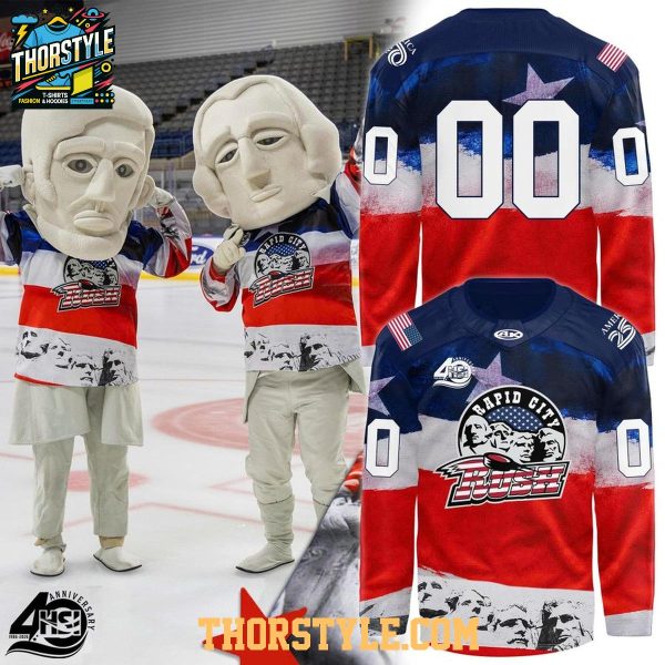 Rapid City Rush 2026 USA Patriot Night Personalized Hockey Jersey