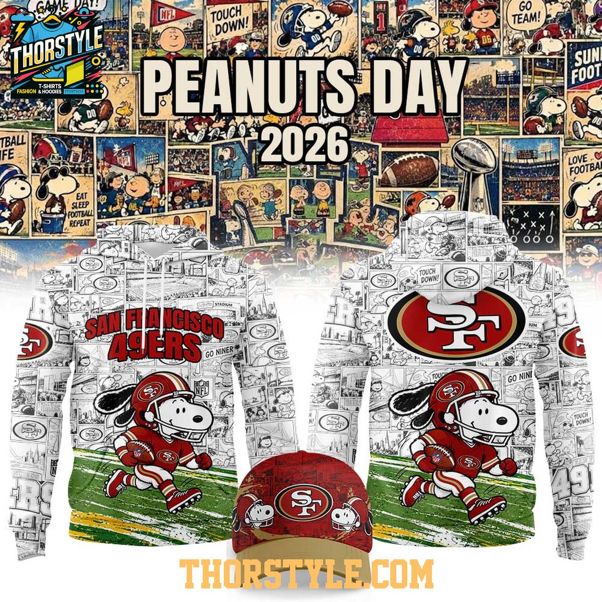 San Francisco 49ers 2026 Peanuts NFL Game Day X-mas Game Hoodie T-Shirt San Francisco 49ers 2026 Peanuts NFL Game Day X-mas Game Hoodie T-Shirt