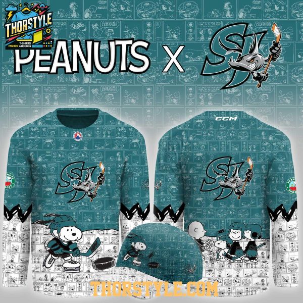San Jose Barracuda Peanuts Night Game Of Hockey X-Mas 2026 Jersey