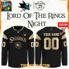 San Jose Sharks 2026 The Lord of The Rings 25th Anniversary Personalized Jersey