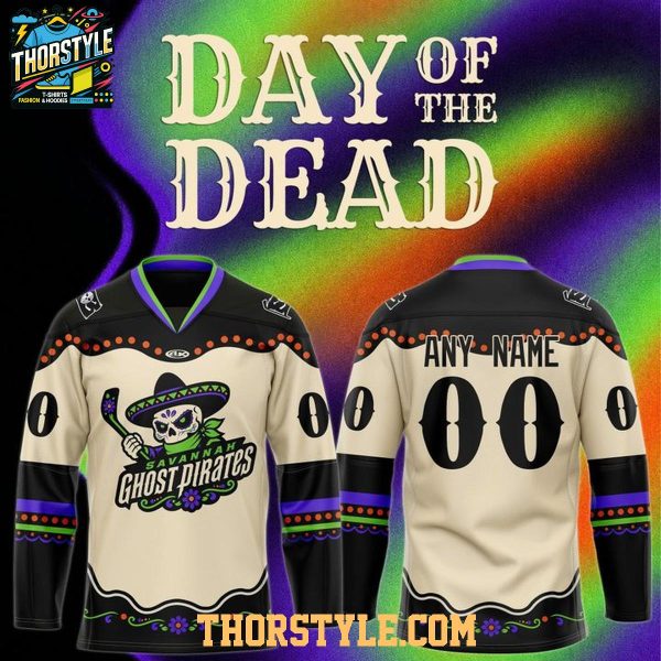 Savannah Ghost Pirates Day Of The Dead 2026 Personalized Hockey Jersey