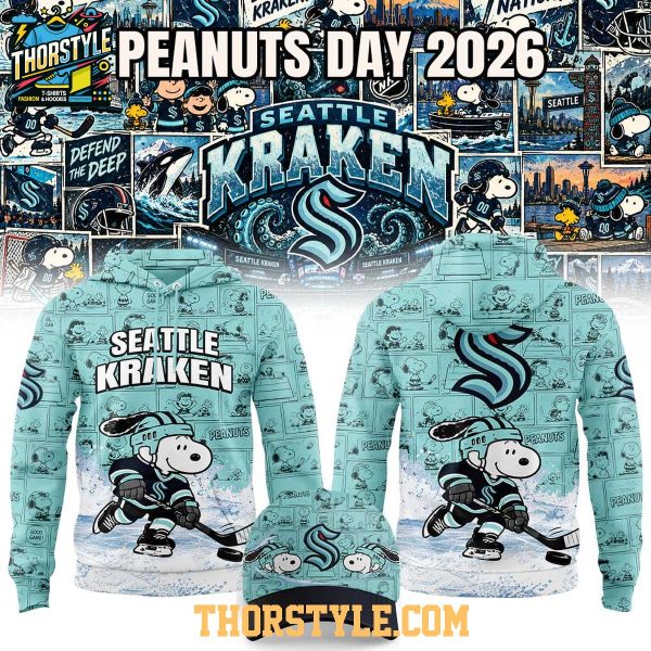 Seattle Kraken 2026 Peanuts Day x Hockey Game Hoodie T-Shirt