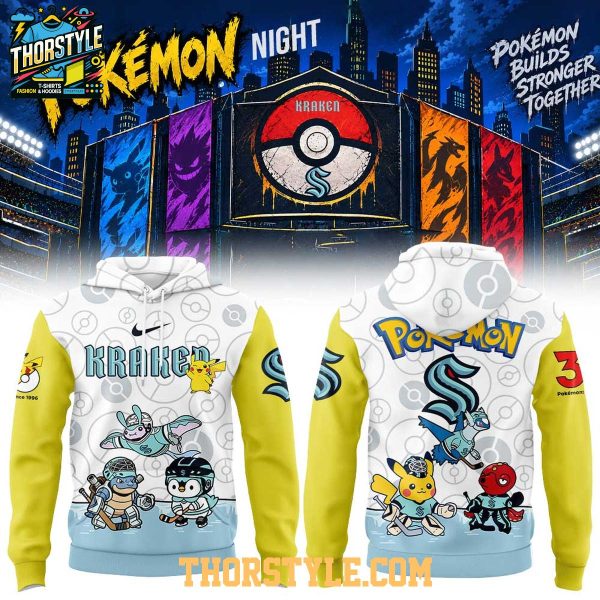 Seattle Kraken 2026 Pokemon Night x Hockey Game Hoodie T-Shirt