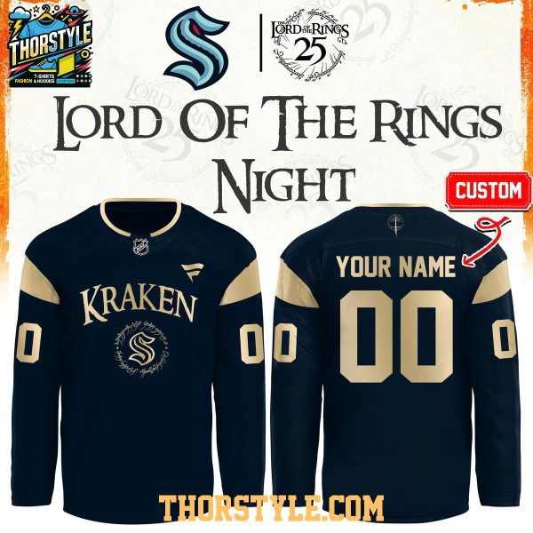 Seattle Kraken 2026 The Lord of The Rings 25th Anniversary Personalized Jersey