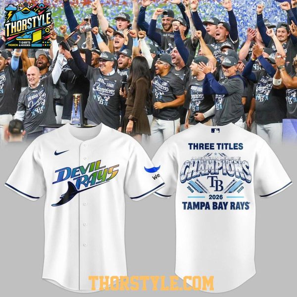 Tampa Bay Rays 3X American League Champions 2026 Baseball Jersey